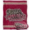 Lafayette College Bulldogs Blanket, 50" x 60", Primary Logo Stripes, Silky Touch Super Soft Throw view 1