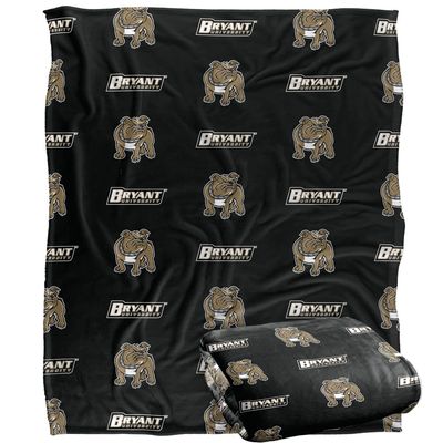 Bryant University Bulldogs Blanket, 50" x 60", Logo Pattern, Silky Touch Super Soft Throw