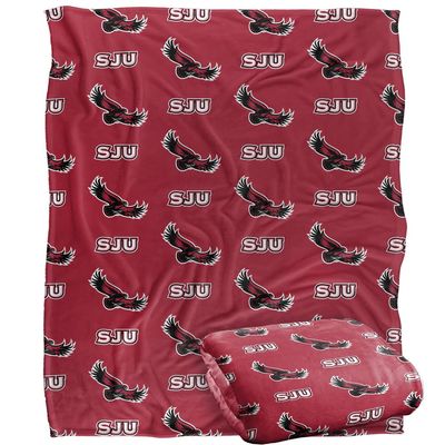 Saint Joseph's University Hawks Blanket, 50" x 60", Logo Pattern, Silky Touch Super Soft Throw