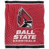 Ball State University Cardinals Blanket, 50" x 60", Logo Dots, Silky Touch Super Soft Throw view 2