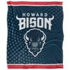 Howard University Bison Blanket, 50" x 60", Logo Dots, Silky Touch Super Soft Throw view 2