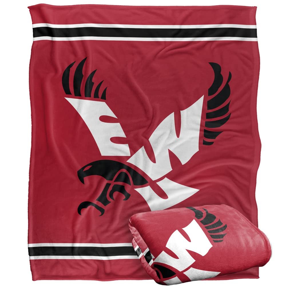 Eastern Washington University Eagles Blanket, 50" x 60", Primary Logo Stripes, Silky Touch Super Soft Throw