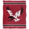 Eastern Washington University Eagles Blanket, 50" x 60", Primary Logo Stripes, Silky Touch Super Soft Throw view 2