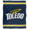 University of Toledo Rockets Blanket, 50" x 60", Primary Logo Stripes, Silky Touch Super Soft Throw view 2