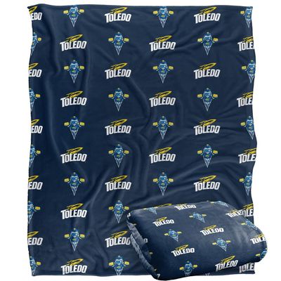 University of Toledo Rockets Blanket, 50" x 60", Logo Pattern, Silky Touch Super Soft Throw