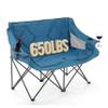 ARROWHEAD OUTDOOR Portable Folding Double Duo Camping Chair Loveseat w/ 2 Cup & Wine Glass Holder, Heavy-Duty Carrying Bag, Padded Seats & Armrests, Supports up to 500lbs, USA-Based Support view 1