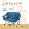 ARROWHEAD OUTDOOR Portable Folding Double Duo Camping Chair Loveseat w/ 2 Cup & Wine Glass Holder, Heavy-Duty Carrying Bag, Padded Seats & Armrests, Supports up to 500lbs, USA-Based Support view 4