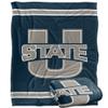 Utah State University Aggies Blanket, 50" x 60", Primary Logo Stripes, Silky Touch Super Soft Throw view 1