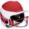 RIP-IT | Vision Pro Softball Batting Helmet with Face Mask | Matte | Two-Tone Scarlet M/L | Lightweight Womens Sport Equipment view 1