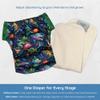 EcoAble Reusable Potty Training Diaper with Insert, Daytime Pull-on Cloth Training Pants for Toddlers and Big Kids (Size 3, Kaleidoscope) view 4