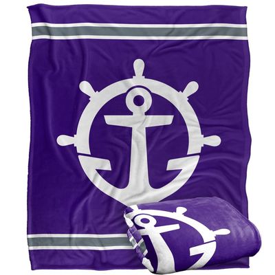 University of Portland Pilots Blanket, 50" x 60", Primary Logo Stripes, Silky Touch Super Soft Throw