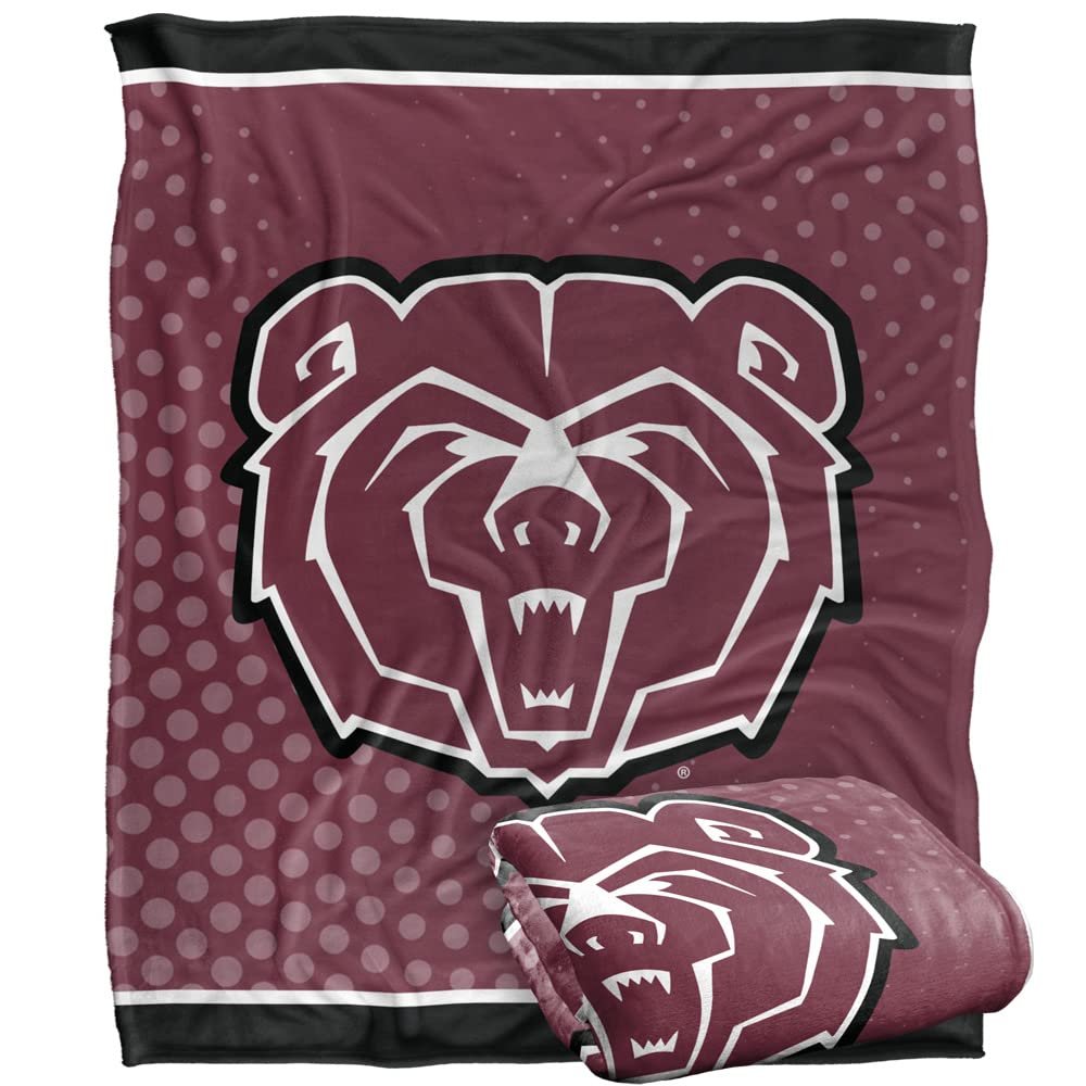 Missouri State University Bears Blanket, 50" x 60", Logo Dots, Silky Touch Super Soft Throw