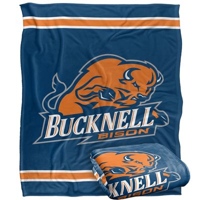 Bucknell University Bison Blanket, 50" x 60", Primary Logo Stripes, Silky Touch Super Soft Throw