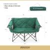 ARROWHEAD OUTDOOR Portable Folding Double Duo Camping Chair Loveseat w/ 2 Cup & Wine Glass Holder, Carrying Bag, Supports up to 500lbs view 3