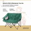 ARROWHEAD OUTDOOR Portable Folding Double Duo Camping Chair Loveseat w/ 2 Cup & Wine Glass Holder, Carrying Bag, Supports up to 500lbs view 4