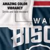 Howard University Bison Blanket, 50" x 60", Primary Logo Stripes, Silky Touch Super Soft Throw view 4