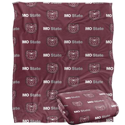 Missouri State University Bears Blanket, 50" x 60", Logo Pattern, Silky Touch Super Soft Throw