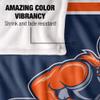 Salem State University Vikings Blanket, 50" x 60", Primary Logo Stripes, Silky Touch Super Soft Throw view 4
