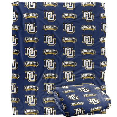 Marquette University Golden Eagles Blanket, 50" x 60", Logo Pattern, Silky Touch Super Soft Throw