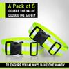 DASHGLOW - 6 Pack - Reflective Glow Belt Safety Gear, Pt Belt, for Running Cycling Walking Marathon Military (6 Pack) view 3