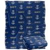US Navel Academy Midshipmen Blanket, 50" x 60", Logo Pattern, Silky Touch Super Soft Throw view 1