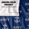 US Navel Academy Midshipmen Blanket, 50" x 60", Logo Pattern, Silky Touch Super Soft Throw view 4