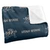 Utah State University Aggies Blanket, 50" x 60", Logo Pattern, Silky Touch Super Soft Throw view 3