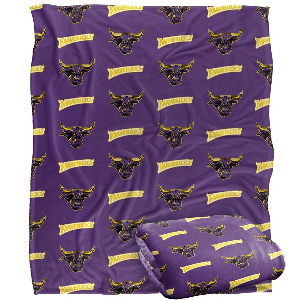 Minnesota State University Mankato Mavericks Blanket, 50" x 60", Logo Pattern, Silky Touch Super Soft Throw