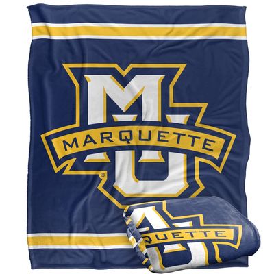 Marquette University Golden Eagles Blanket, 50" x 60", Primary Logo Stripes, Silky Touch Super Soft Throw