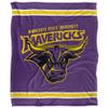 Minnesota State University Mankato Mavericks Blanket, 50" x 60", Primary Logo Stripes, Silky Touch Super Soft Throw view 2