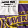 Minnesota State University Mankato Mavericks Blanket, 50" x 60", Primary Logo Stripes, Silky Touch Super Soft Throw view 4