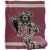 Kutztown University Golden Bears Blanket, 50" x 60", Primary Logo Stripes, Silky Touch Super Soft Throw view 1