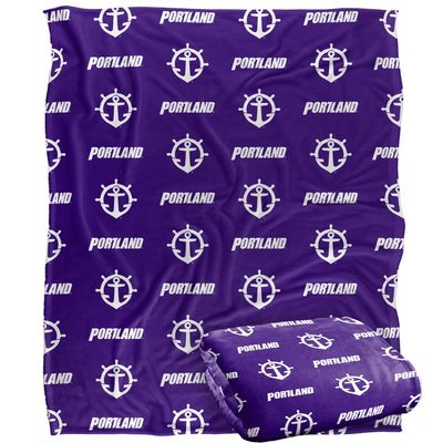 University of Portland Pilots Blanket, 50" x 60", Logo Pattern, Silky Touch Super Soft Throw