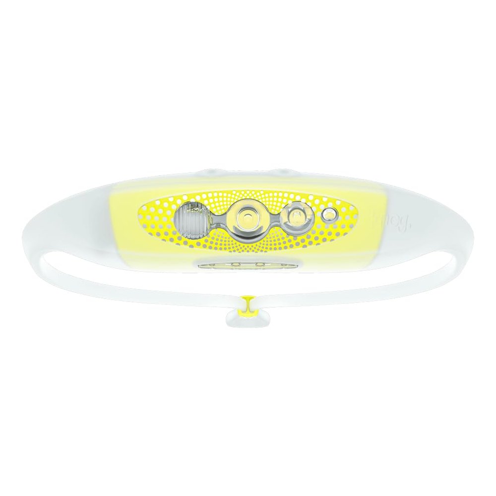 KNOG Bilby Run 400 Super Bright Headlamp - Lightweight, Zero-Bounce Headlamp for Running with Red Halo Effect, Multiple Light Modes, USB Rechargeable, 100m Beam, IP67 Waterproof, Lime