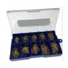 500 Pcs #3-#12 Silver Black Gold Freshwater Fishing Hooks Carp Fishhooks Barbed Hooks Kit Jigging Bait Carp Fishing Hook DaJiKan (Color : Gold) view 1