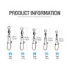 100pcs/ Set Fishing Connector Swivels Interlock Pin Snap 4#-12# Rolling Swivel for Fishhook Lure Fishing Accessories DaJiKan view 2