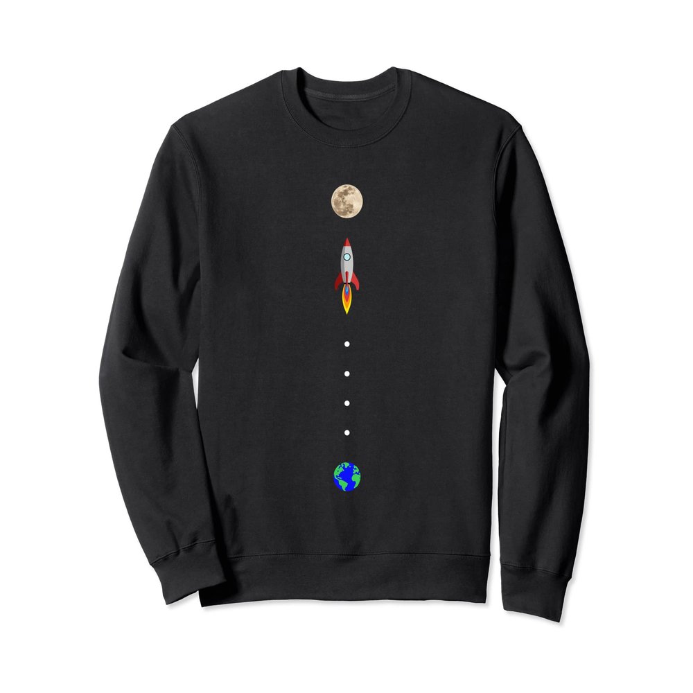 Crypto Addicted rocket to the moon cryptocurrency trader Sweatshirt