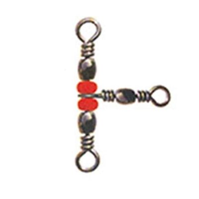 20Pcs/lot 3 Way Brass Fishing Rolling Barrel Swivel Ring Fishhook Lure Line Connector with Beads Fishing Tackle Accessory DaJiKan (Color : Size14x16)