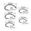 500PCS Fly Tying Hook Nymph Bug Shrimp Scud Pupae Larvae Caddis Flies Fishing Hooks #8~#16 Fly Fishing Hook DaJiKan (Color : 500PCS Size 14) view 3