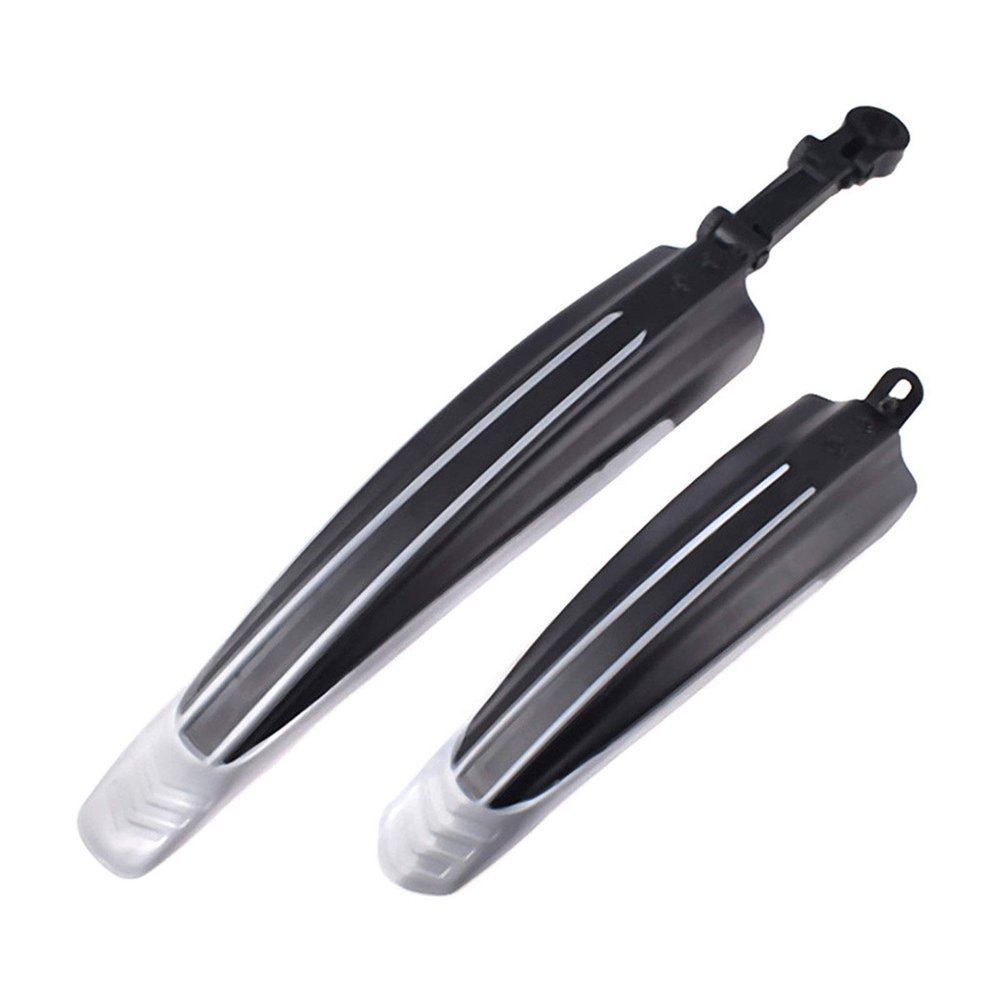 2 Pcs Bicycle Fenders Mountain Road Bike Mudguard Front Rear MTB Mud Guard Wings for Bicycle Accessories DaJiKan (Color : Gray 1)