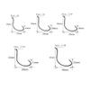 50pcs Wide Gap Offset Worm Hooks #2#1# 1/0#2/0#3/0 Wacky Rig Drop Shot Rig Texas Rig Hook Crappie Walleye Bass Fishing Tackle DaJiKan view 2