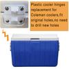 Ansook Cooler Replacement Plastic Hinges & Screws Set - Compatible with Coleman Coolers 5253 6262 6270 Cooler Hinges Replacement - for Rubbermaid Cooler Hinges (Set of 4) view 2