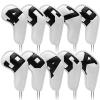 HB1 New Golf Iron Headcovers 10pcs (4,5,6,7,8,9,P,S,A,X) Exquisite PU Leather Golf Iron Colorful Digital Gradient Head Covers,Black2 view 2