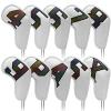 HB1 New Golf Iron Headcovers 10pcs (4,5,6,7,8,9,P,S,A,X) Exquisite PU Leather Golf Iron Colorful Digital Gradient Head Covers,Black2 view 4