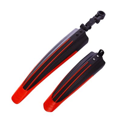2 Pcs Fashion Bicycle Mudguard Mountain Bike Fenders Set Mudguards Bicycle Mudguard for Bicycle Front and Rear Fenders DaJiKan (Color : Black red)