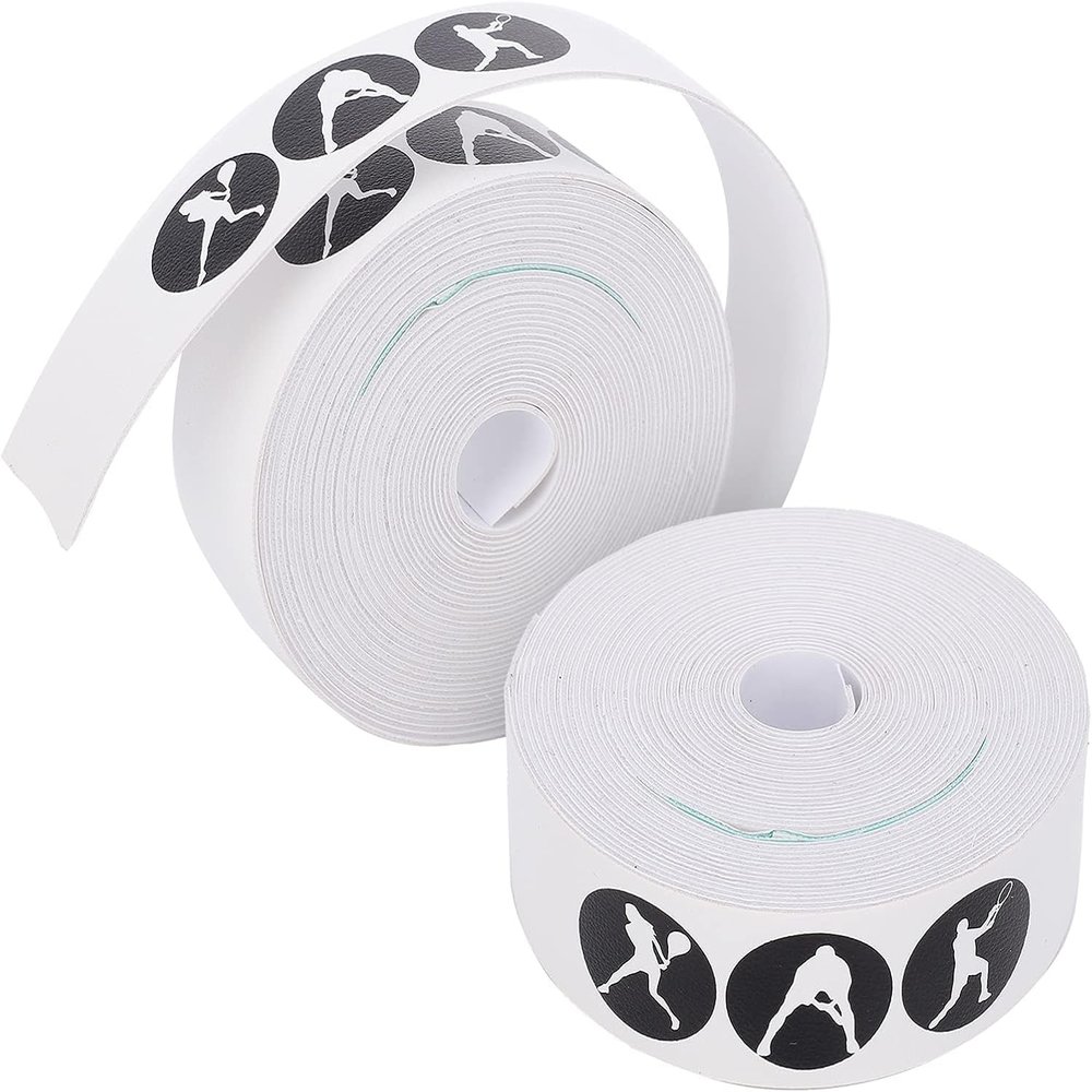 Alomejor Tennis Racket Tape, Durable Protection Easy Application 5m/16.4ft Racket Guard Sticker for Outdoor Players Beginners and Club Matches