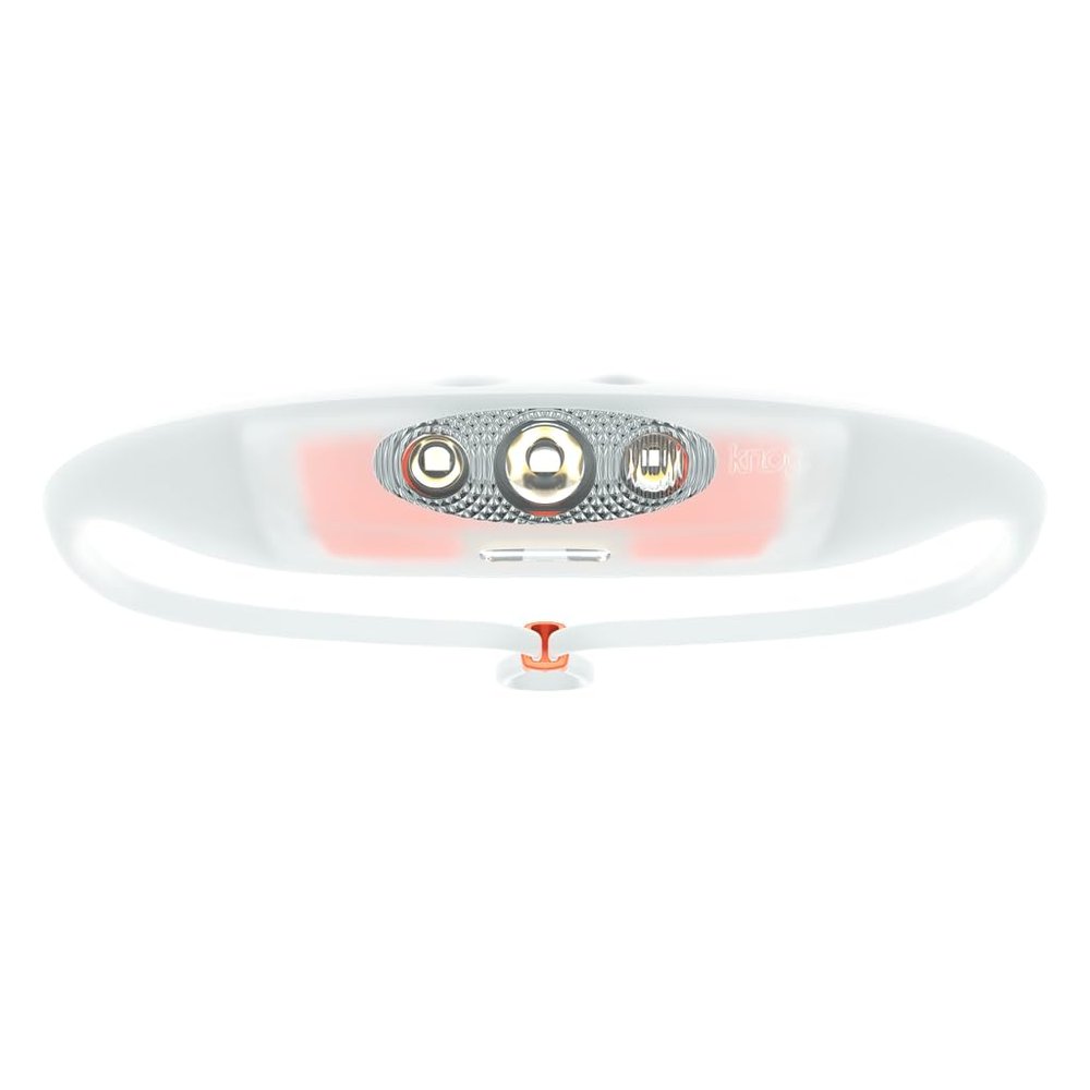 KNOG Bandicoot Run 250 USB Rechargeable LED Headlamp - Bright 40m Beam, Red Halo Mode, IP67 Waterproof Camping Headlamp - Comfortable Anti-Odor Silicone Strap for Running, Coral