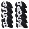 HB1 Waterproof Neoprene Golf Club Iron Cover Double Sided Putter Iron Head Covers Protector Headovers 10Pcs/Set (Black) view 3