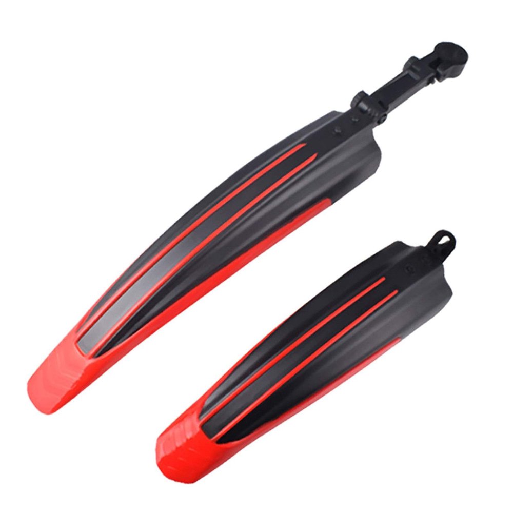 2 Pcs Bicycle Fenders Mountain Road Bike Mudguard Front Rear MTB Mud Guard Wings for Bicycle Accessories DaJiKan (Color : Red)