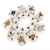 HB1 9Pcs/Set Golf Iron Head Cover Animal Design Protective Sleeve Suitable for Right and Left Handed PU Artificial Leather of Four Colors,White view 1